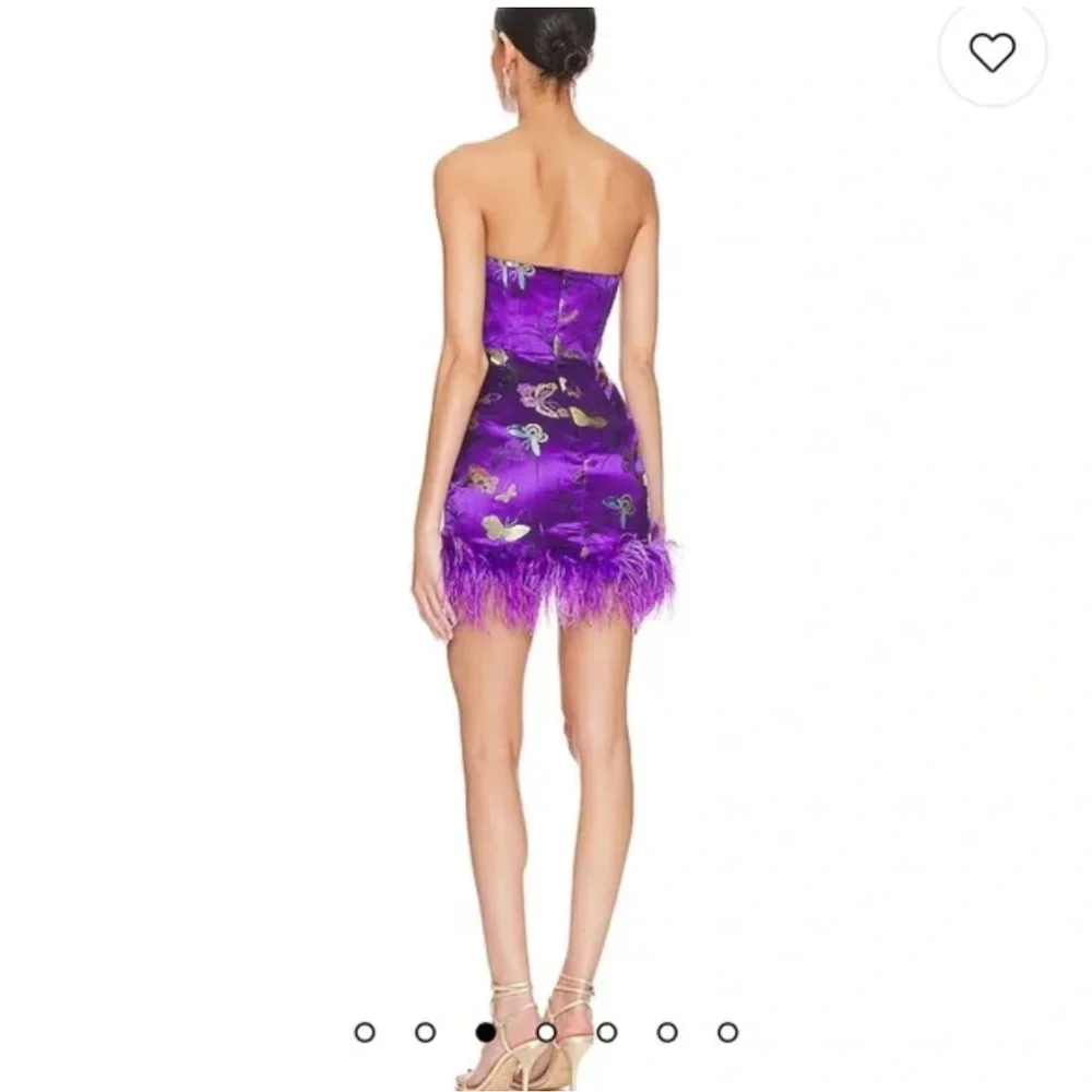 Sau Lee Feathered Women's Dress with tags - Picture 6 of 6